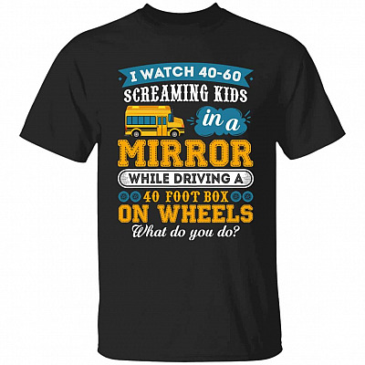 Funny School Bus Driver T-Shirt, Black, Unisex T-Shirt