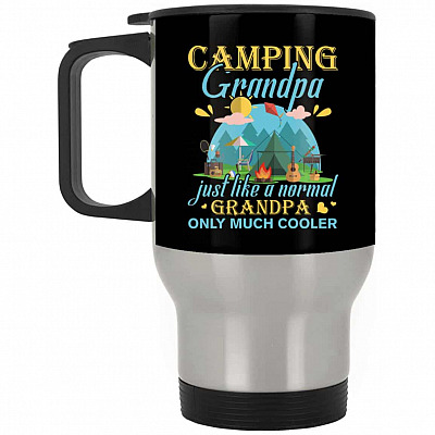 14 oz. Silver Travel Mug