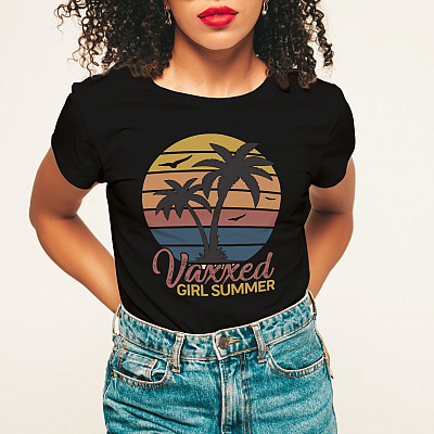 Alternative view of Funny Vaccination Shirt Fully Vaccinated Pro Vaxx Pro Science Vaxxed Girl Summer T-Shirt - V-Neck Tee