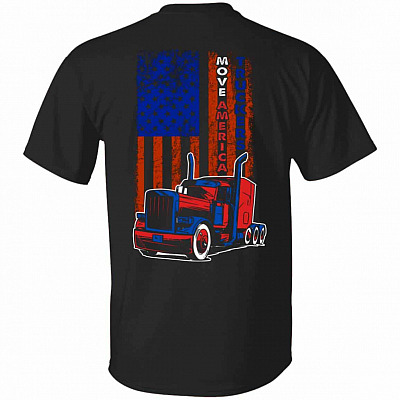 Truckers Move America, Black, Unisex T-Shirt