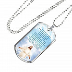 Christian Necklace God Has You in His Arms I Have You in My Heart Dog Tag Pendant Necklace