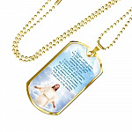 Christian Necklace God Has You in His Arms I Have You in My Heart Dog Tag Pendant Necklace