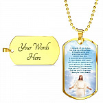 Christian Necklace God Has You in His Arms I Have You in My Heart Dog Tag Pendant Necklace