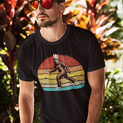 Alternative view of Bigfoot Firework America Vintage T-Shirt