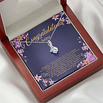 Personalized Congratulations To My Daughter Alluring Beauty Pendant Necklace - Congrats Daughter Necklace