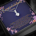 Personalized Congratulations To My Daughter Alluring Beauty Pendant Necklace - Congrats Daughter Necklace