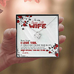 To My Smoking Hot Wife Love Knot Necklace - Never Forget That I Love You Anniversary Jewelry Gift