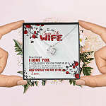 To My Smoking Hot Wife Love Knot Necklace - Never Forget That I Love You Anniversary Jewelry Gift