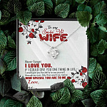 To My Smoking Hot Wife Love Knot Necklace - Never Forget That I Love You Anniversary Jewelry Gift