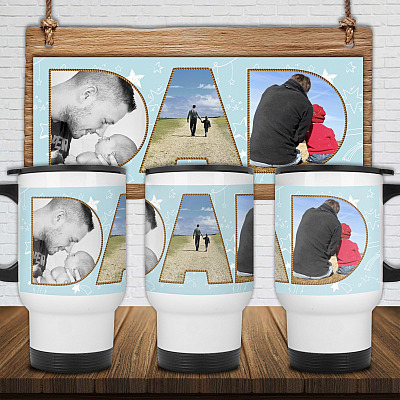 14 oz. White Travel Mug