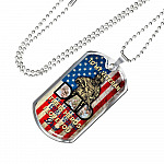 Personalized Photo To My Veteran Dad Husband Daddy Hero 4th of July Father's Day Meme Saying Dog Tag Necklace