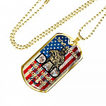 Personalized Photo To My Veteran Dad Husband Daddy Hero 4th of July Father's Day Meme Saying Dog Tag Necklace