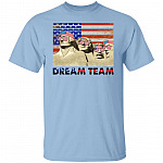 Mount Rushmore (white bg) t, Light Blue, Unisex T-Shirt