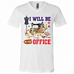 Gift Ideas for Sewing Lovers Tshirt, White, V-Neck T-Shirt