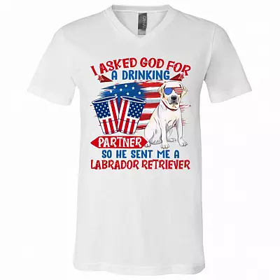 labrado, White, V-Neck T-Shirt