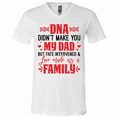 dna t, White, V-Neck T-Shirt