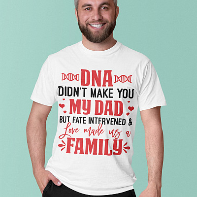 Alternative view of DNA Didn't Make You My Dad but Love Make Us a Family T-Shirt - V-Neck Tee