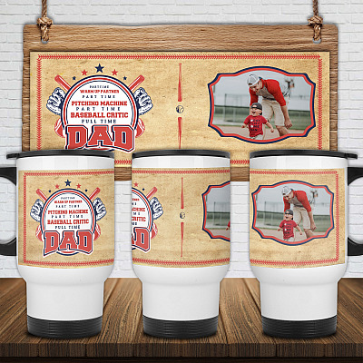 14 oz. White Travel Mug