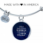Never Underestimate the Difference You Made and The Lives You Touched Circle Pendant Necklace - Bangle