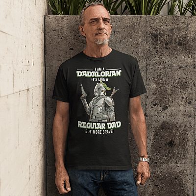 Alternative view of I Am A Dadalorian It's Like A Regular Dad But More Brave T-Shirt