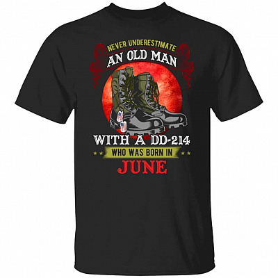 Never Underestimate An Old T-Shirt, Black, Unisex T-Shirt
