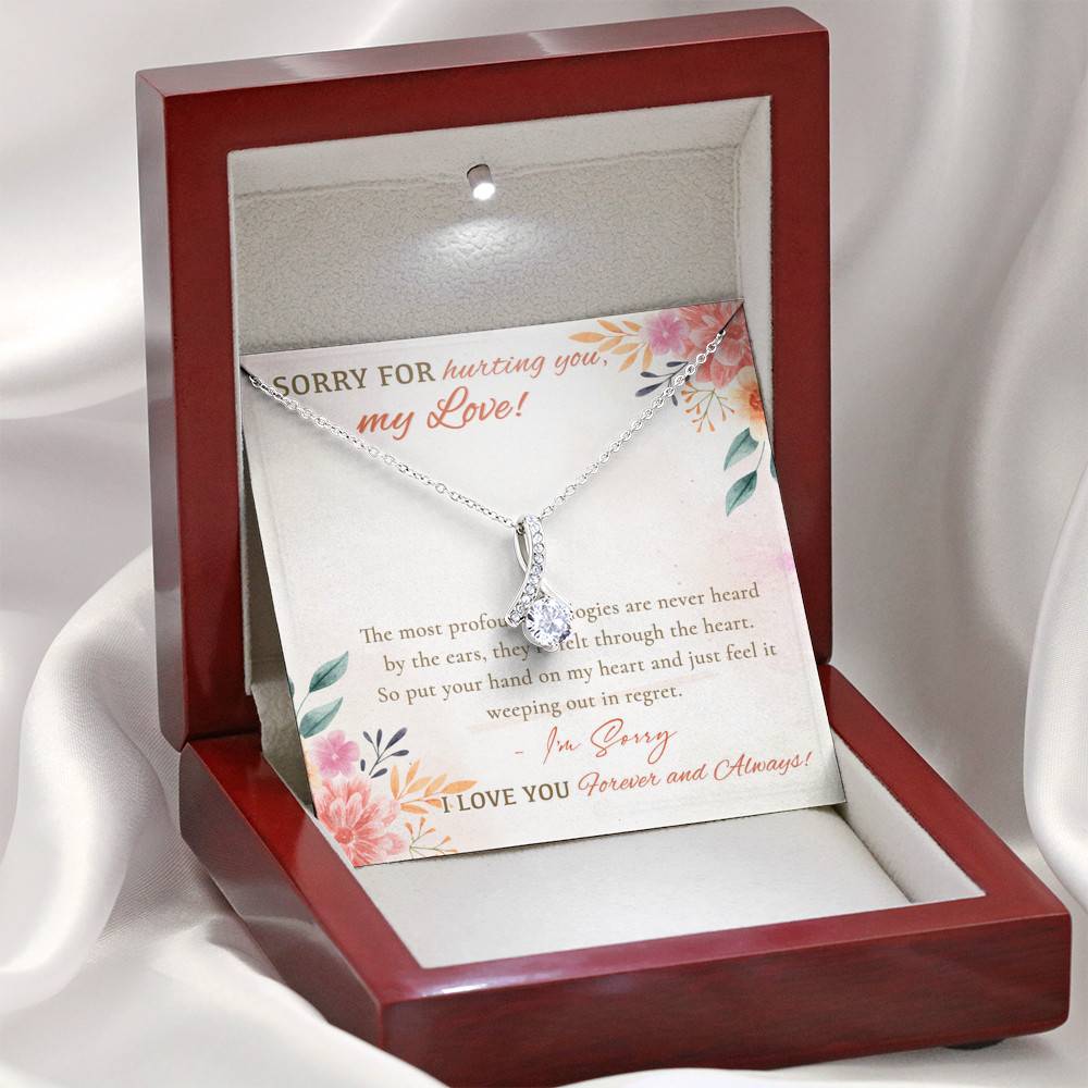 Sorry For Hurting You My Love I'm Sorry I Love You Forever And Always Apology Gifts Alluring Beauty Necklace