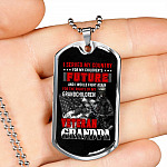 I Am Veteran Grandpa Dog Tag Pendant Necklace - I Served My Country For My Children's Future Dog Tag
