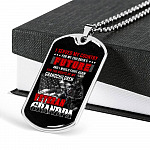 I Am Veteran Grandpa Dog Tag Pendant Necklace - I Served My Country For My Children's Future Dog Tag