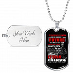 I Am Veteran Grandpa Dog Tag Pendant Necklace - I Served My Country For My Children's Future Dog Tag