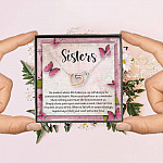 Sisters No Matter Where Life Takes Us We Will Always Be Connected by Heart Joined Interlocking Hearts Necklace