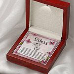 Sisters No Matter Where Life Takes Us We Will Always Be Connected by Heart Double Hearts Necklace