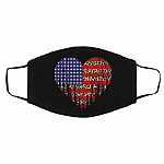 American Flag Leopard, White, Cloth Face Cover – Medium/Large