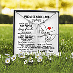 I Love You Artisan Crafted Cross Necklace - Promise Necklace - When You Wear This Cross Necklace