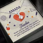 Personalized Thank You for All the Time You Invested in My Child Alluring Beauty Necklace