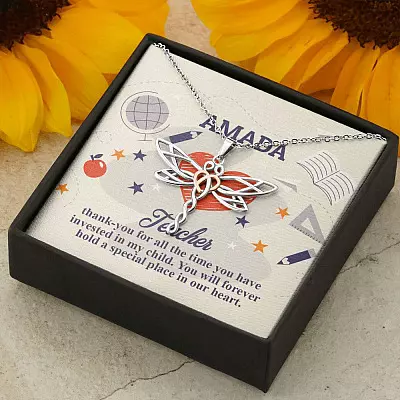 Personalized Thank You for All the Time You Invested in My Child Alluring Beauty Necklace