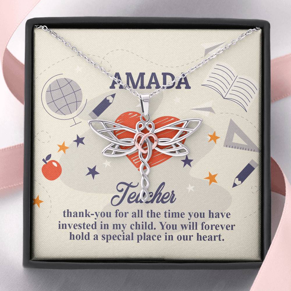Personalized Thank You for All the Time You Invested in My Child Alluring Beauty Necklace