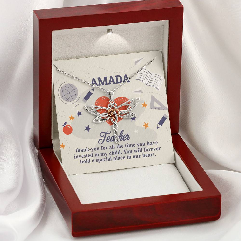 Personalized Thank You for All the Time You Invested in My Child Alluring Beauty Necklace