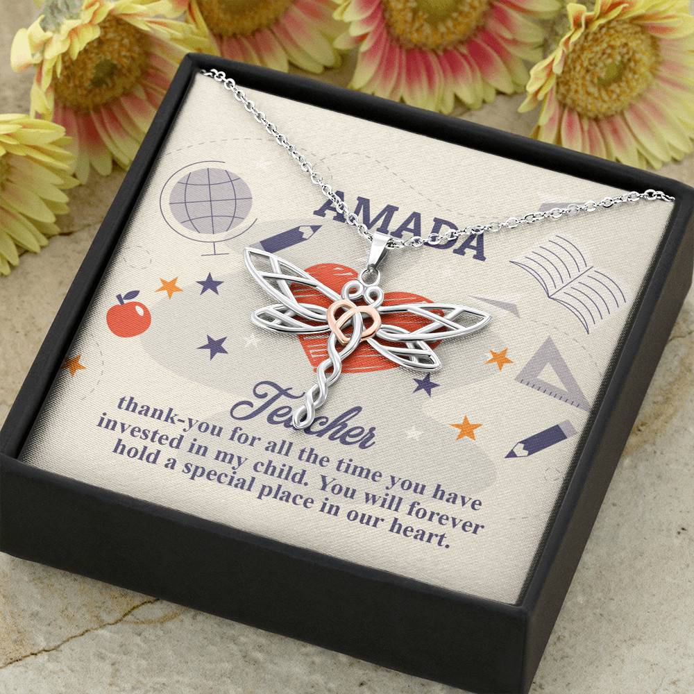 Personalized Thank You for All the Time You Invested in My Child Alluring Beauty Necklace