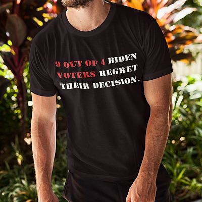 Alternative view of 9 Out Of 4 Biden Voters Regret Their Decision T-Shirt