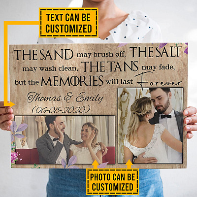 Alternative view of Custom Photo The Memories Will Last Forever Framed Canvas - Unframed Poster - Cute Couple Gift