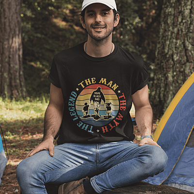 Alternative view of Dope Black Dad the Man The Myth The Legend T-Shirt - Black Father's Day T-Shirt