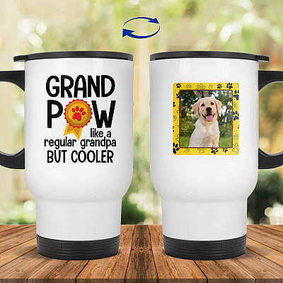 14 oz. White Travel Mug