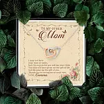 Personalized To My Other Mom I May Not Have Your Eyes Or Smile Interlocking Hearts Pendant Necklace