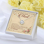 Personalized To My Other Mom I May Not Have Your Eyes Or Smile Love Knot Pendant Necklace Personalized To My Other Mom I May Not Have Your Eyes Or Smile Love Knot Pendant Necklace