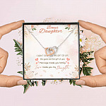 Bonus Daughter I Didn't Give You The Gift Of Life Life Gave Me The Gift Of You Interlocking Hearts Pendant Necklace