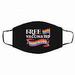 Gay Pride Rainbow Mask, Black, Cloth Face Cover – Medium/Large