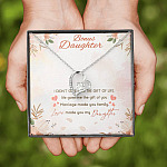 Bonus Daughter I Didn't Give You The Gift Of Life Life Gave Me The Gift Of You Forever Love Heart Pendant Necklace