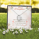 Bonus Daughter I Didn't Give You The Gift Of Life Life Gave Me The Gift Of You Forever Love Heart Pendant Necklace