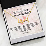 To My Daughter on Your Pregnancy the Most Magical Day I Love You Always Mom to Be Scripted Love Pendant Necklace