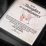 To My Daughter on Your Pregnancy the Most Magical Day I Love You Always Mom to Be Scripted Love Pendant Necklace